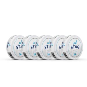Lot de 5 Pouches Stag 14mg – Pouches de nicotine sans tabac