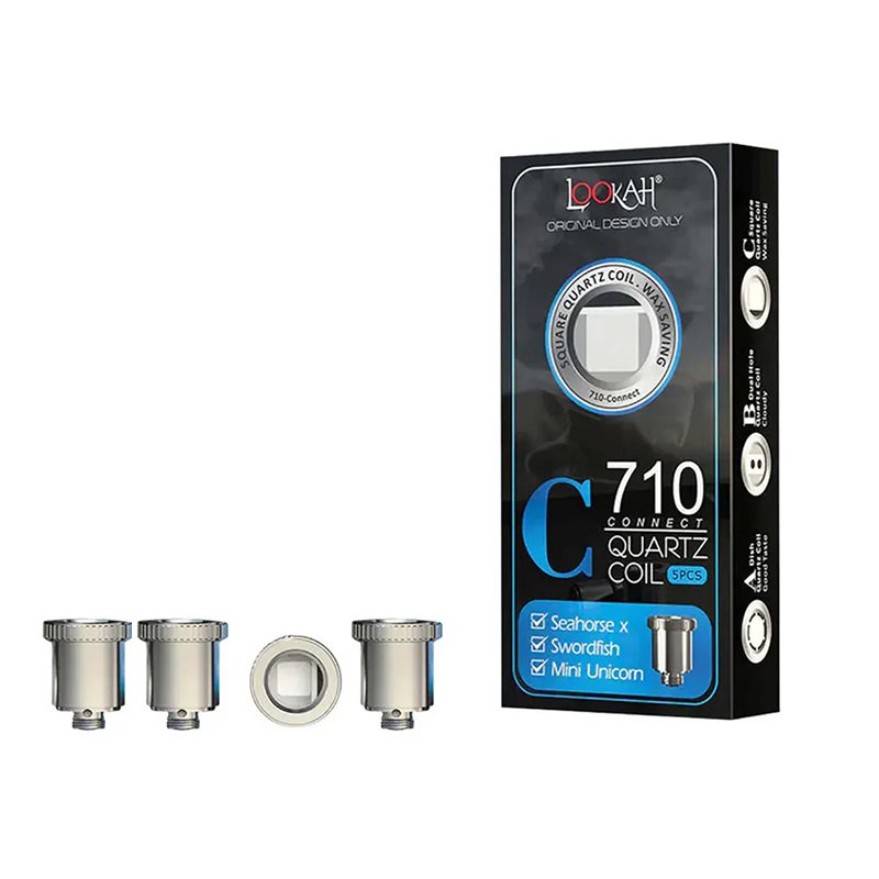 Lookah Dual Hole Quartz Coil Blue C – Résistance double trou
